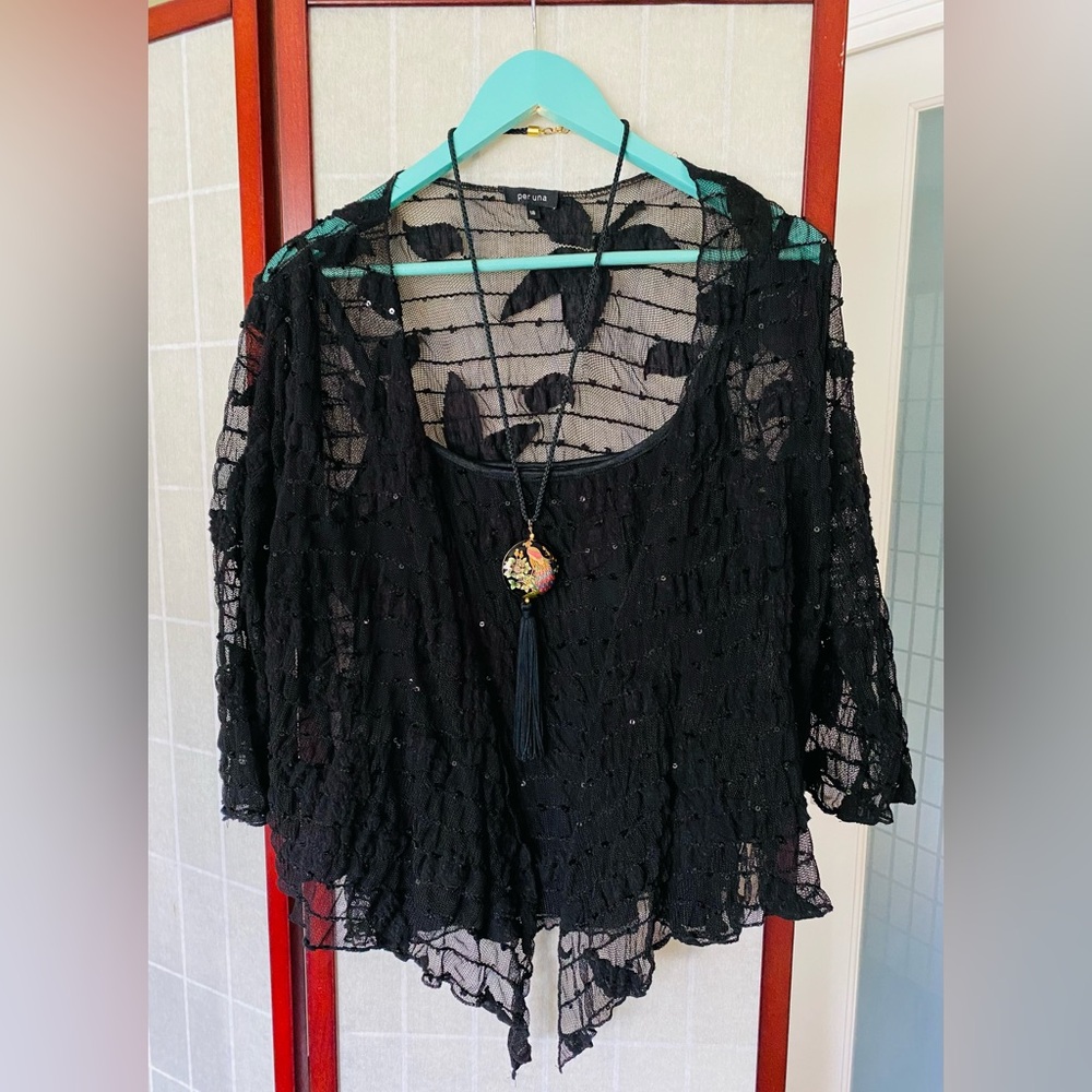 Per Una Black Lace Camisole